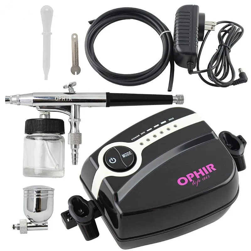 Brand Airbrush Kit с 5-регулируемым мини-воздушным компрессором воздушной щеткой распылительной пистолет для макияжа тела краска временная татуировка