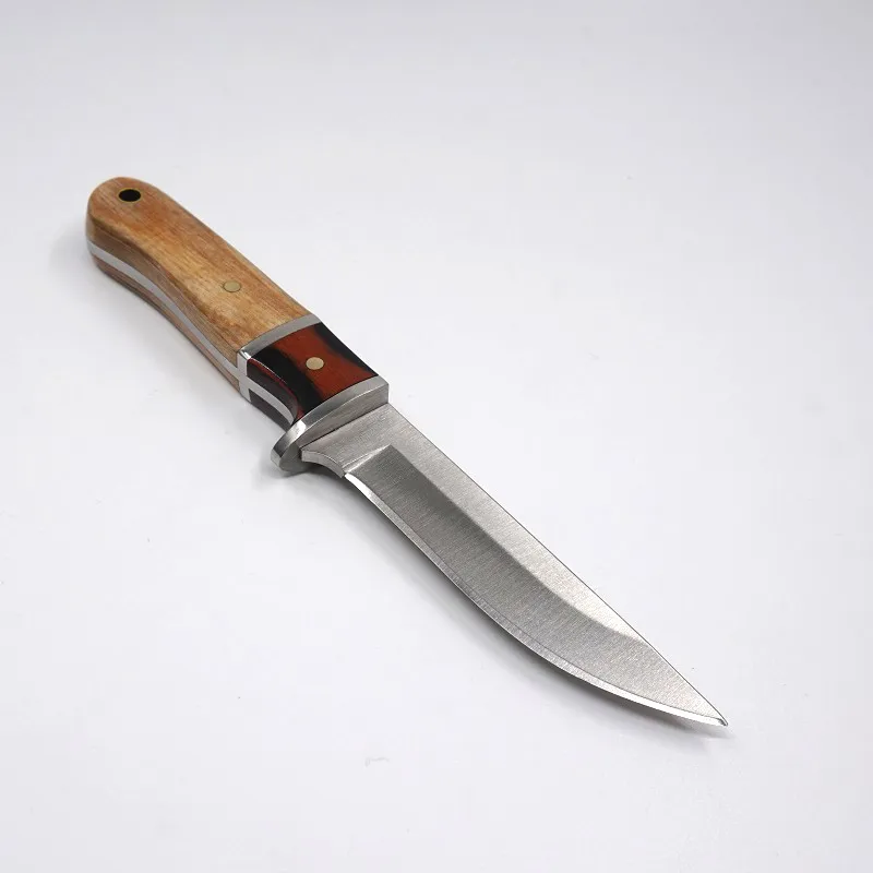 Ny K89 Fast Bladjaktkniv Straight Tactical Bowie Knife 5CR13mov Stål med trähandtag Utomhus Camping Gear Survival Tools