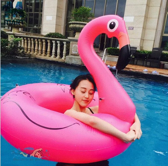 90 cm Flamingo Swim Ring Floating Swim Pool Toy Water Sport Chilldren Animal Ride Air Swan Madrass3431672