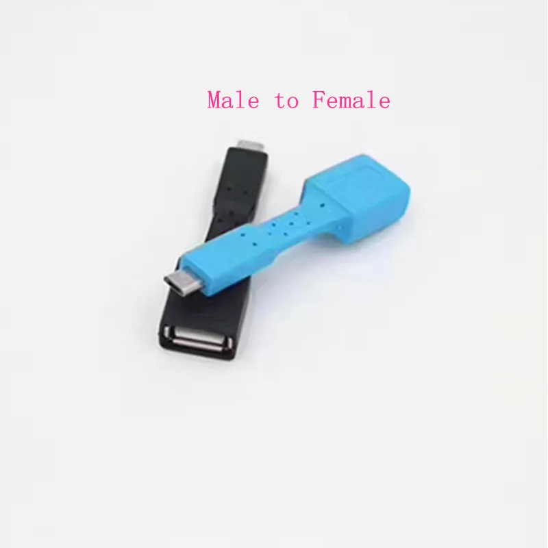 Mini micro usb cabo otg colorido masculino para feminino adaptador otg para samsung blackberry htc lg com pacote de varejo