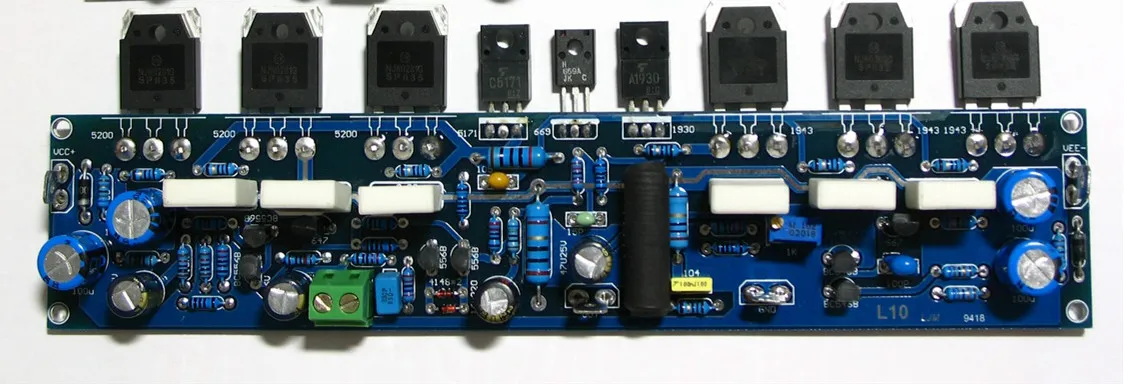 Freeshipping LJM L10 Dual Channel (2pcs) Amplifier Boards Complete 300W+300W Class AB 4R Power Amp diy amplifier kit