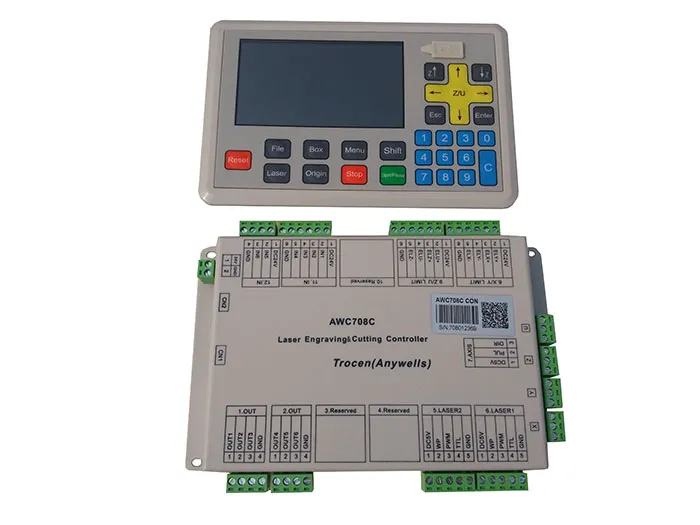 Controlador de metal Awc708 plus para corte a mistura, metal e máquina de corte a laser sem metal. sistema de metal, para máquina de corte a laser de co2