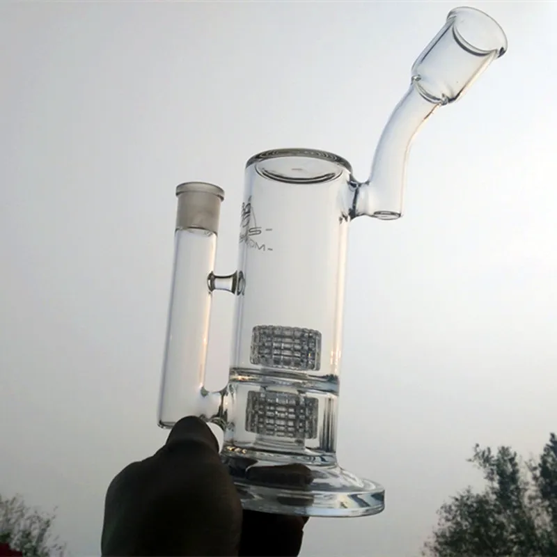 Mobius Matrix sidecar bong in vetro gabbia uccelli vetro perc Bong in vetro spesso tubi fumare acqua Famale Dimensioni giunto 18,8 mm