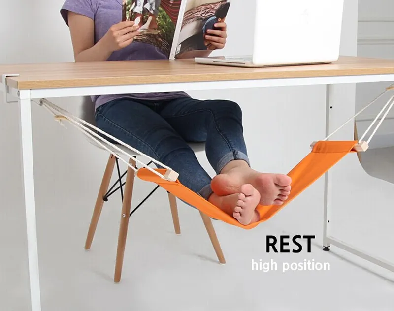 Foot Uplift Desk Hammock Mini Feet Rest Stand Desk Footrest Hamac