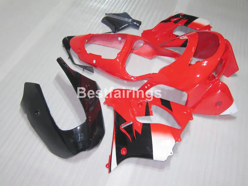 Alta Qualidade Kit de Feira de Plástico para Kawasaki Ninja ZX9R 98 99 Cabeetas de carroçarias pretas vermelhas ZX9R 1998 1999 TY16