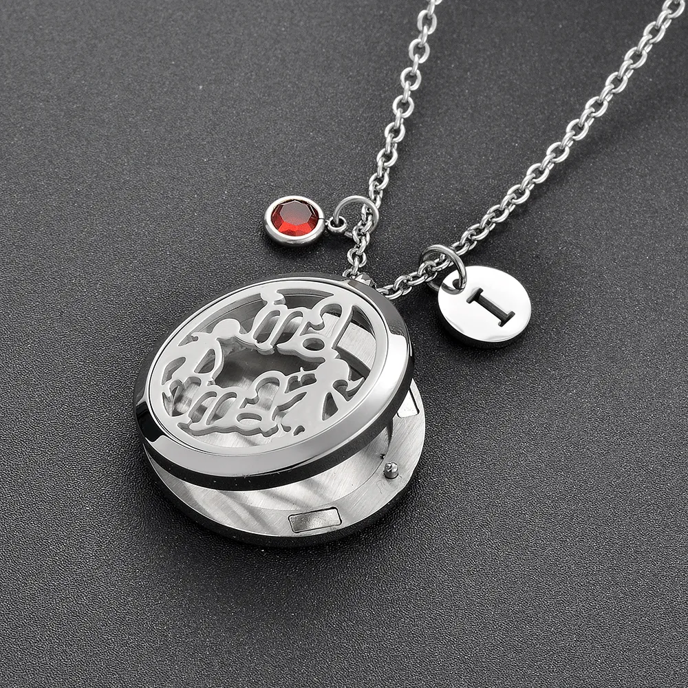 Spanish Style Stainless Steel Diffuer Locket With Essential Oil Mens