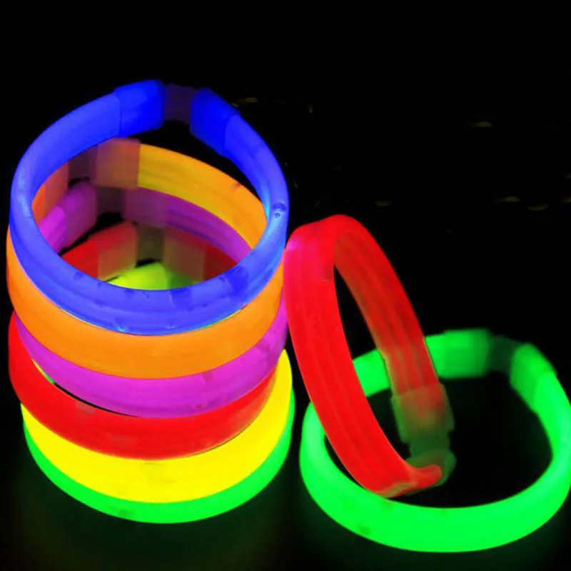 15 * 200mm Multi Color Glow Fluorescenza Bastoni Collana Bracciale Luce Neon Xmas Party Giocattolo lampeggiante ZA3975