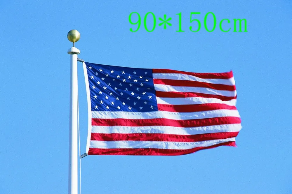 Drapeau des états-unis des états-unis, bannière en Polyester, 3 pieds x 5 pieds, volant 150 x 90cm, drapeau personnalisé partout dans le monde, en plein air