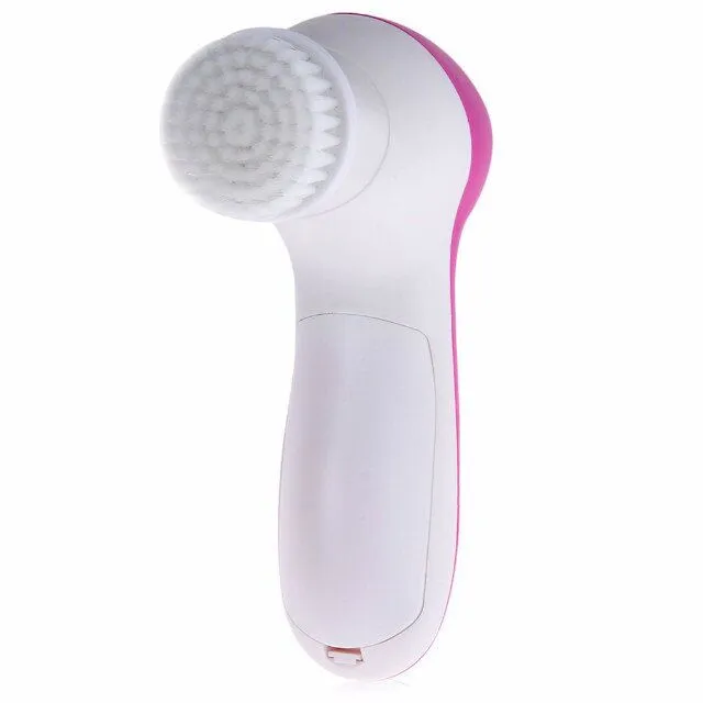 Mais novo 5in1 Elétrica Facial Cleanser Rosto Cuidados Com A Pele Definir Escova De Lavar Massageador Poros Limpo Profundo Limpo Instrumento Equipamentos de Beleza