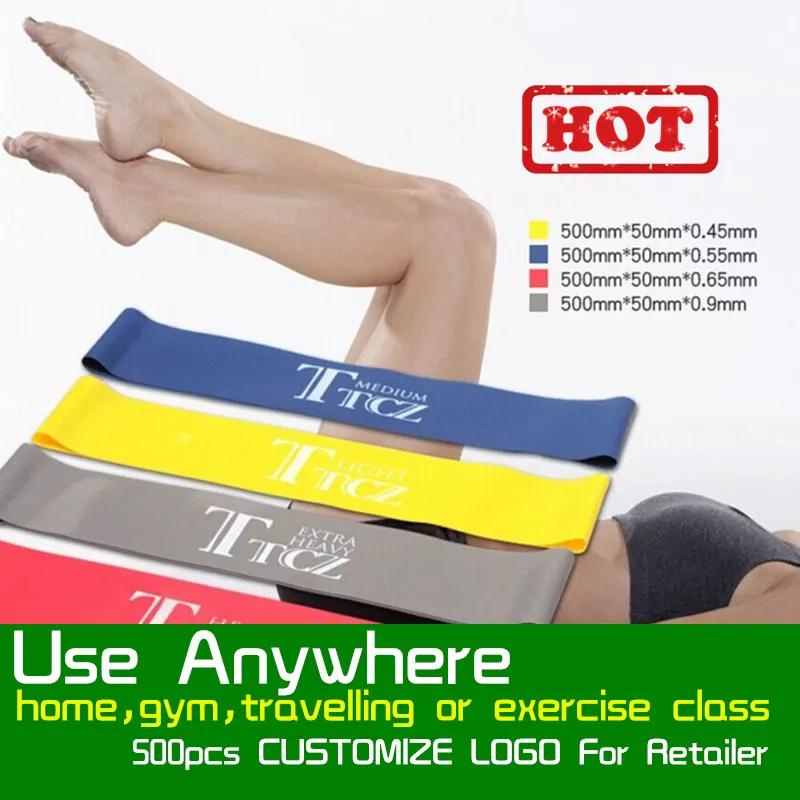 Spänningsmotståndsband Pilates Yoga Gummi Resistance Bands Fitness Loop Rope Stretch Bands Crossfit Elastic Resistance Bodybuilding