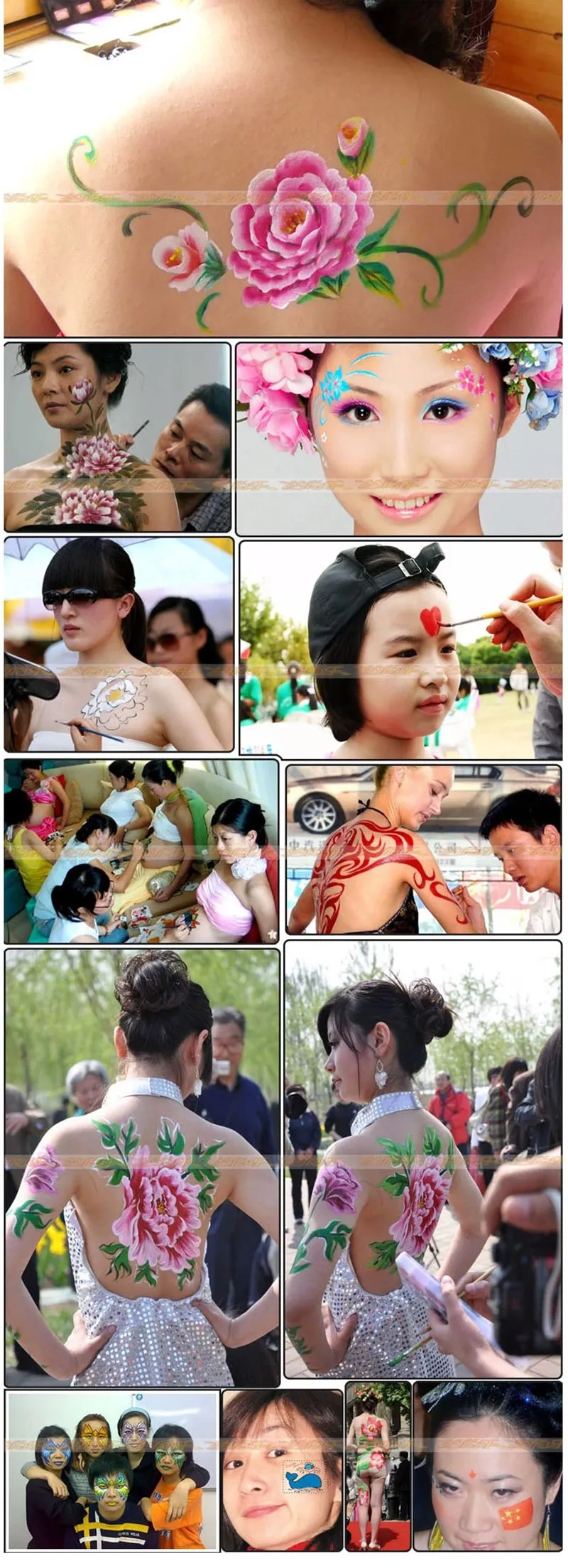 12/l Body Painting Crayon Oil Painting Makeup Pigment Kids Child