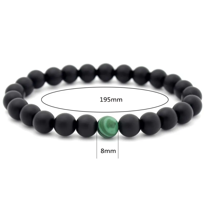 Bracelet en pierre naturelle de 8mm Ensemble de mode Accessoires de mode Couple Bracelets élastiques Yoga Énergie Banglier Bijoux Kimter-B672S FZ