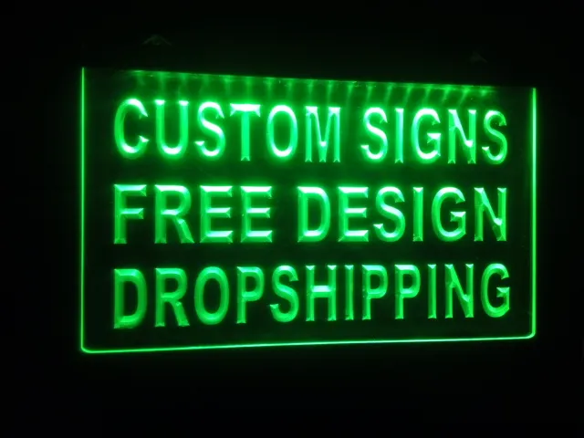 design your own Custom beer LED Neon Light Sign Bar open Drop decor shop crafts led286y