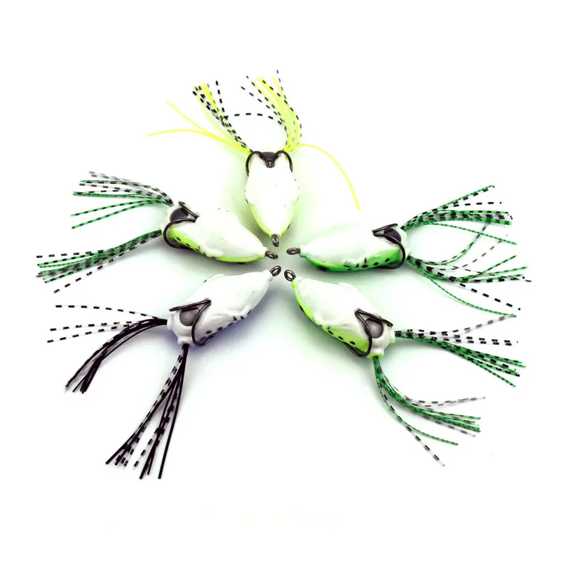 TUBE MOLD BAIT LUres de pêche en plastique Frog Lere Crochets triples mini 55cm 8G BAITS ARTIFICIAL8750056