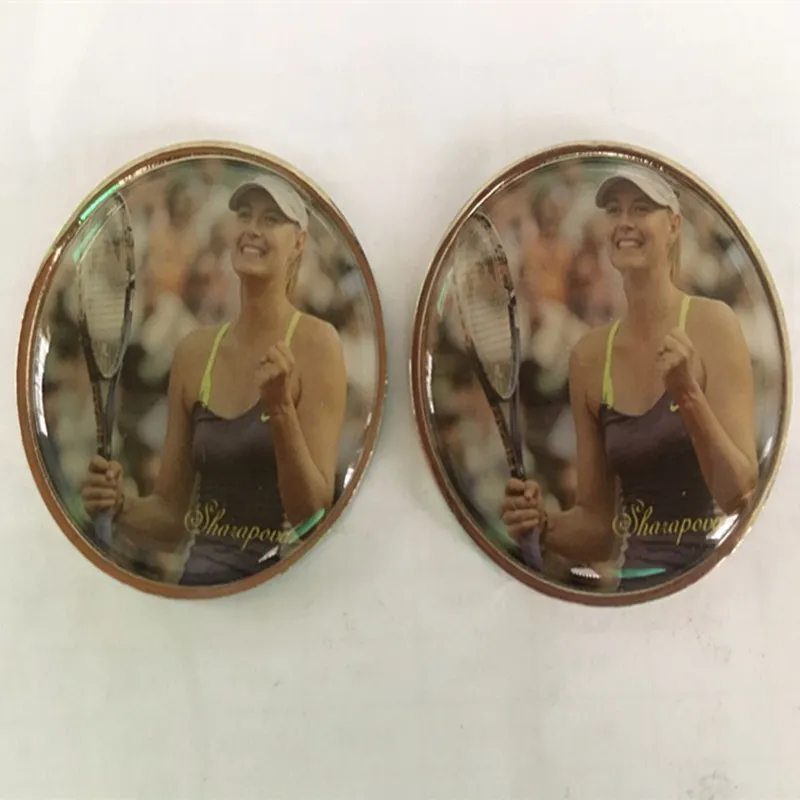 5 st Den berömda Rysslands tenniskvinna spelare Sharapova Sport silverpläterad färgad souvenir 40 mm mynt