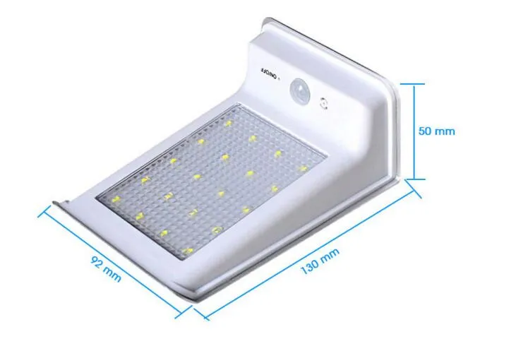 20 LED Güneş Işık Açık Pir Hareket Sensörü Güneş Duvarı Işık Su Geçirmez Bahçe Sokak Güvenlik Güneş Lambası