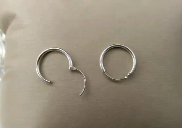 Orecchini a cerchio in argento massiccio da donna Orecchini a bottone a cerchio grande esagerati eleganti Huggie Gioielli in argento sterling antiallergici