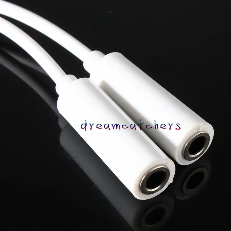 3.5 mm 1 Male to 2 Dual Female Earphone Headset MP3 MP4 Jack Headphone Audio Stereo Y Splitter Cable Adapter for iphone 7 Samsung HTC