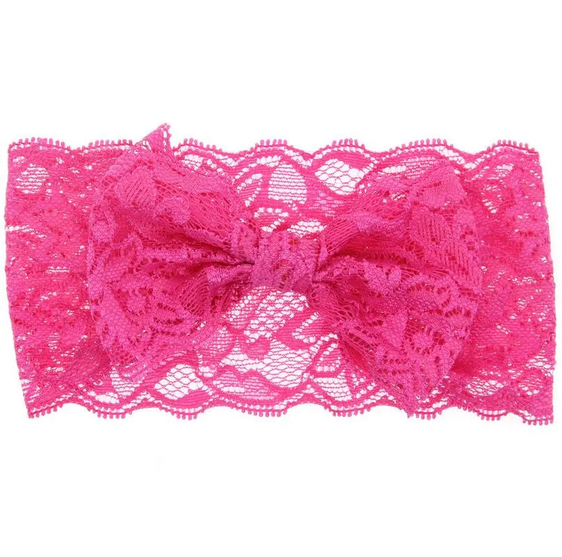 Högkvalitativ Hot Child Lace Unilateral Bow Slips med Baby Headdress Head Flower DMTG081 