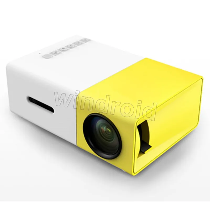 YG300 LED Taşınabilir Projektör 400-600LM 3.5mm Ses HDMI USB AV Ile 320x240 Piksel SD Giriş Mini Projektör Ev Medya Oynatıcı