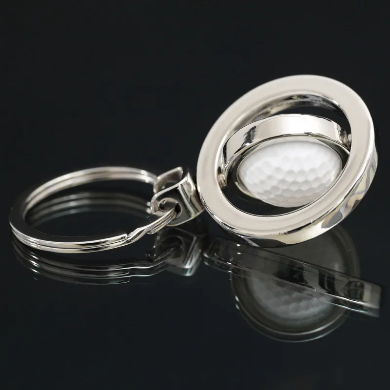 New rotating golf basketball soccer key chain key ring commemorative gift gift customization KR029 Keychains a 