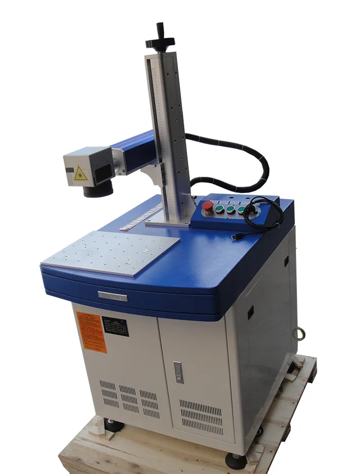 Hoge snelheid 20W 30W Fiber Laser Markeermachine, Raycus Merk Resource. Voor het markeren van metaal- en roestvrijstalen materialen