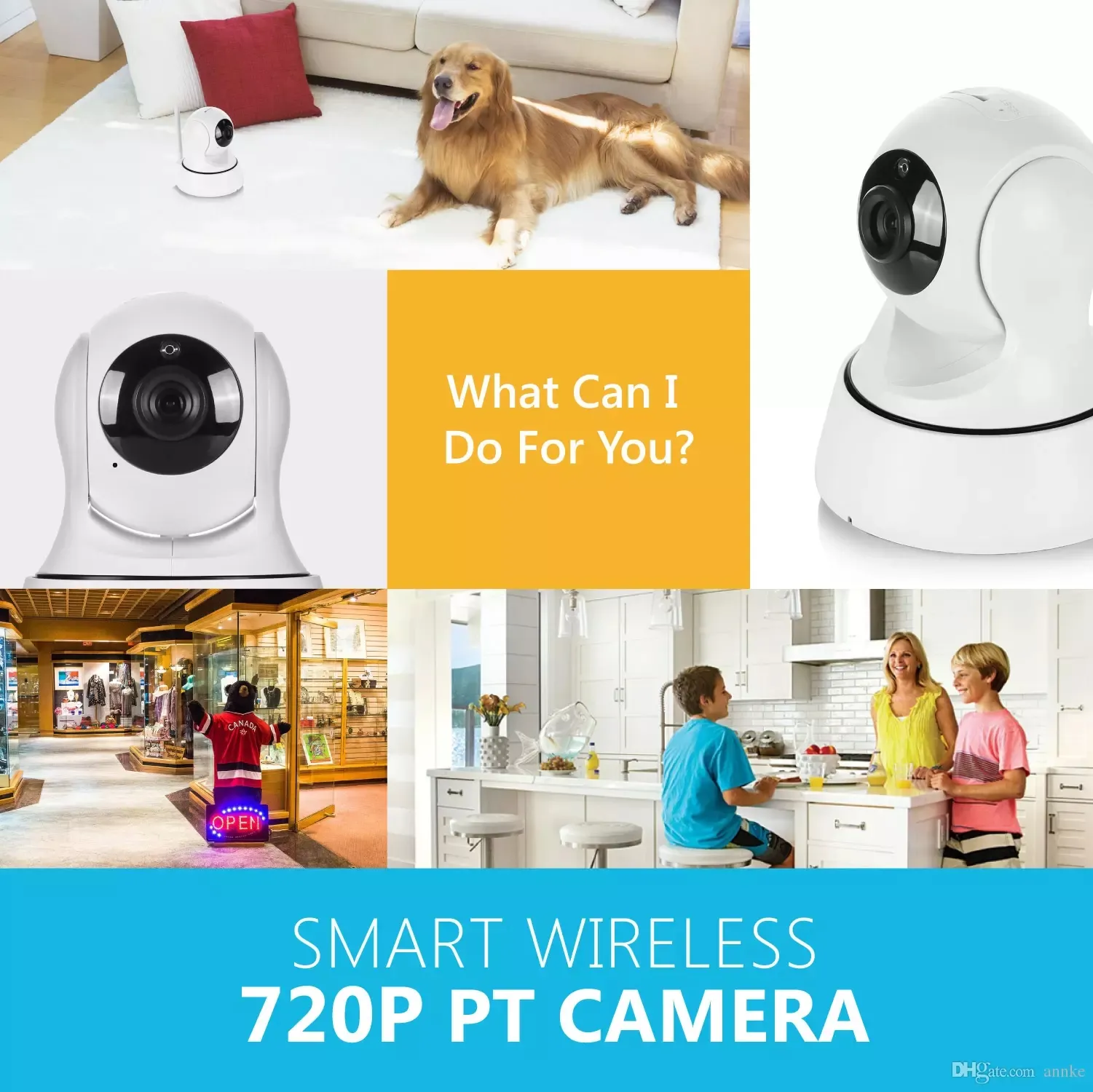 Sannce Smart IP WiFi Camera Security Loveless Surveillance App App App Camera 720p 1080p Vision CCTV BA5902131