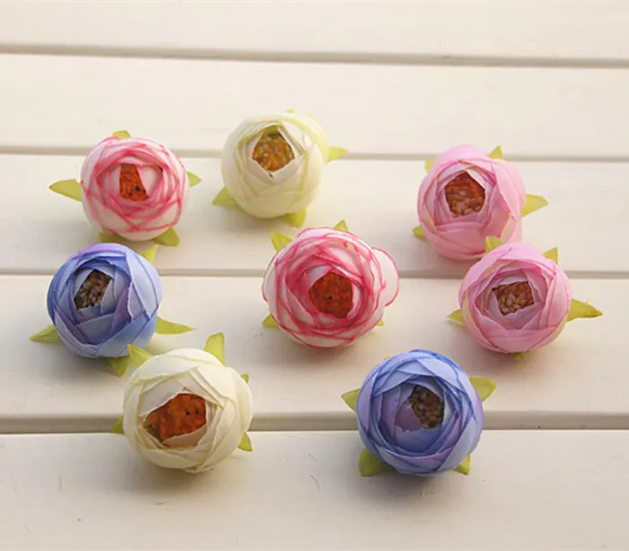 50st Fritt Frakt 1.57INch Partihandel Emulational Silk Små Rose Flower Head För Hem, Trädgård, Bröllop eller Huvudbonader Klänning Ornament Dekoration