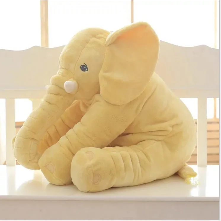 Einzelhandel Elefant Kissen Babypuppen Kinder Schlafkissen Geburtstagsgeschenk Kleinkind Kissen Lange Nase Elefant Puppe weiche Plüschspielzeug 40 cm 292q