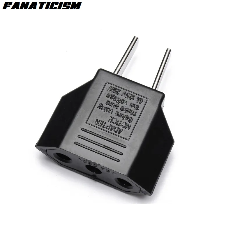 Fanaticism International Universal USA America Electrical Plug EU To US Plug Adapter Converter US Travel AC Power Plug Adaptor