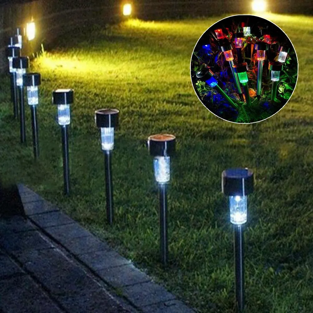 Solar outdoor lighting garden lawn light LED garden lamp light landscape tubular high footlights