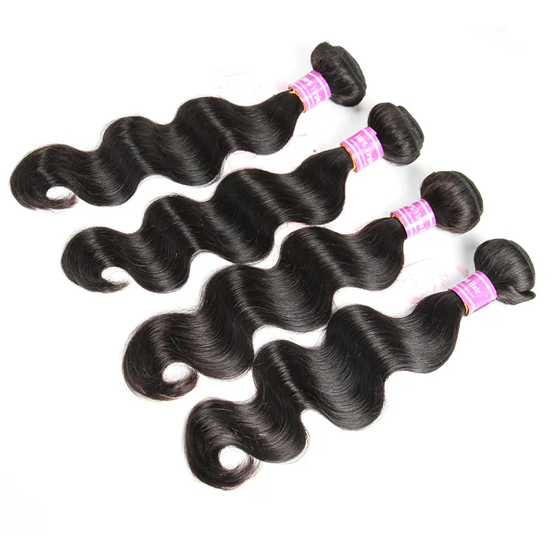 Braziliaanse Haar Body Wave Bundels 8A Onverwerkte Peruaanse Rechte Virgin Menselijk Haar Weave Extensions Groothandel Remy Human Hair Deals