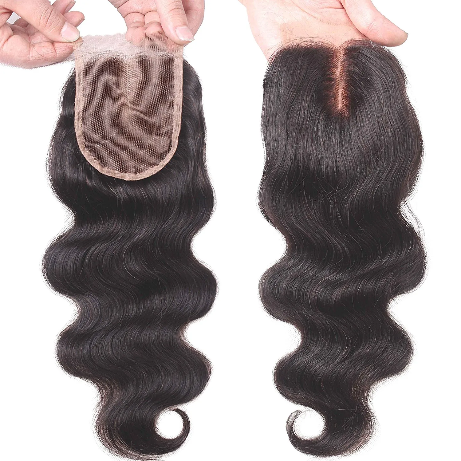 4x4 Lace Closure Malaysian Body Wave Human Hair Closure Free Middle 3 Part Lace Closure Bleached Knots Human Hair Products