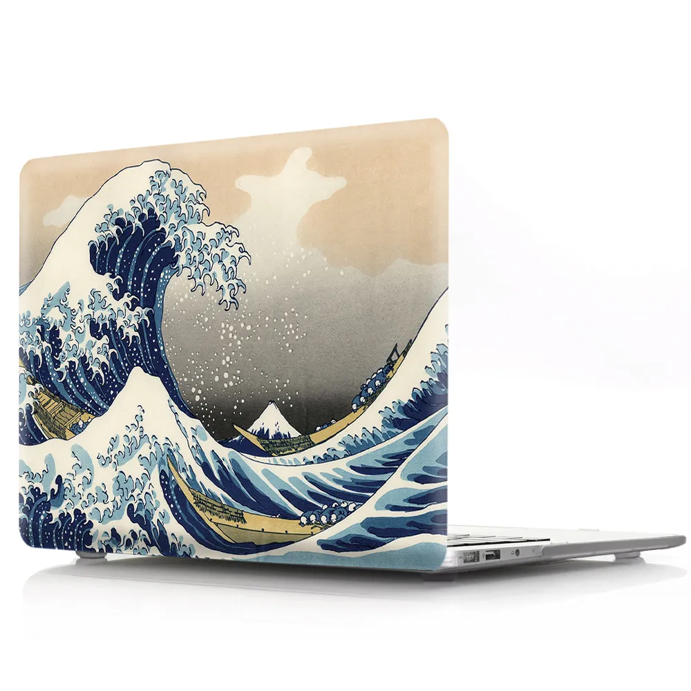 Funda con pintura al óleo de olas de mar para Apple Macbook Air 11 13 Pro Retina 12 13 15 pulgadas barra táctil 13 15 funda para portátil