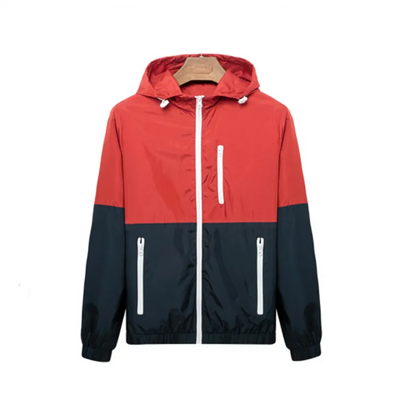 Våren Nya Mäns Jacka Sportkläder Men Fashion Tunn Windbreaker Jacka Zipper Coats Outwear Herrkläder