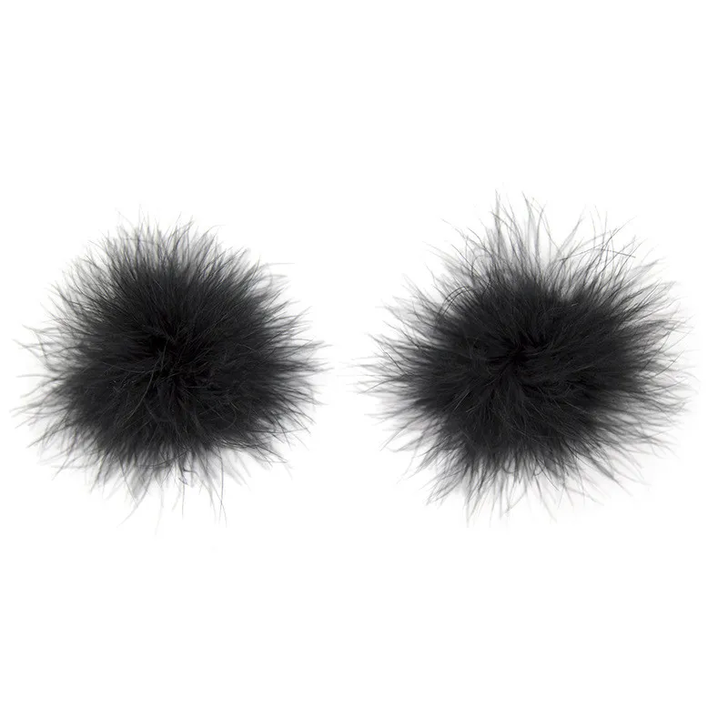 Feather Nipple Pasties täcker hudhäftande bröstkuddar Sexleksaker för kvinna vuxna produkter Erotiska vuxna spel SM Toys 07012079108