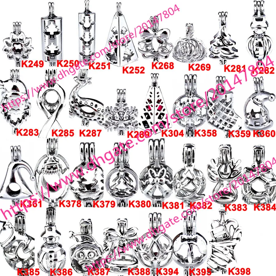 398 Designs - Senza Akoya Oyster Bead Cage Gift Cage Locket Pendant Open Wish Charms