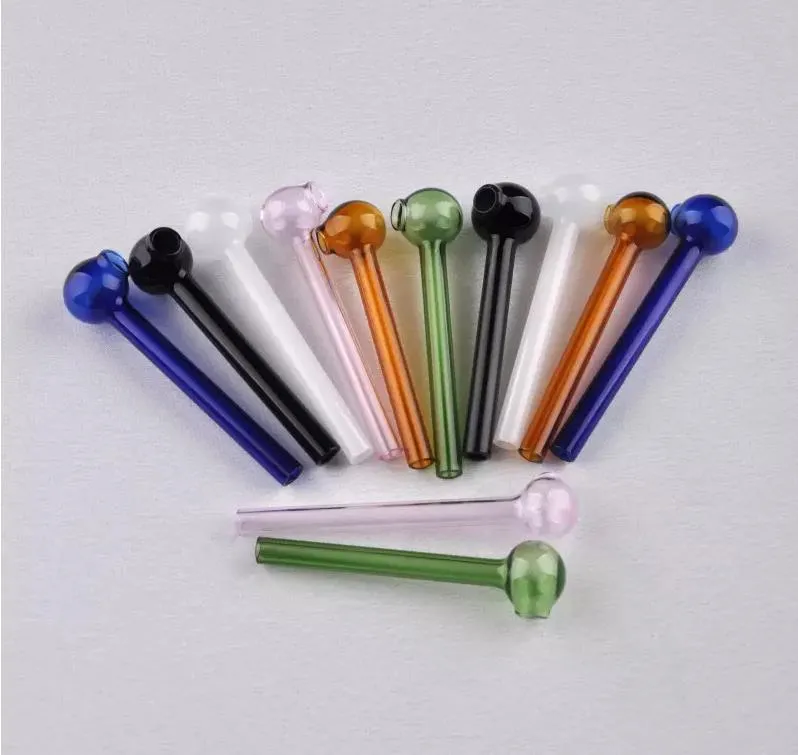 ミニハンドルガラスパイプ、ガラスボッツアクセサリーユニークなオイルバーナーガラスパイプ水管ガラスパイプオイルリグスモッシングドロッパー付き