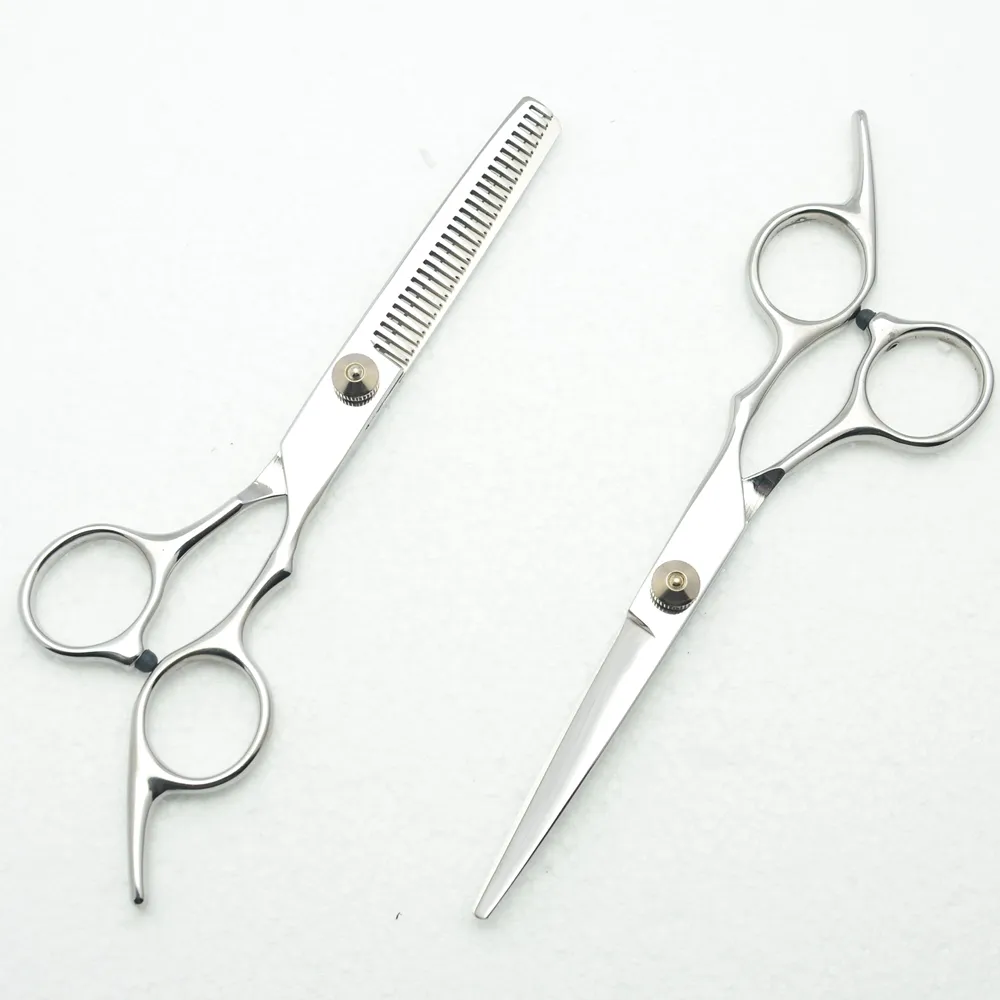 C1001 6 '' Aangepaste Logo Silvery Best Hairdressing Scissors Factory Prijs Snijden Schaar Dunner Shears Professionele menselijke haarschaar