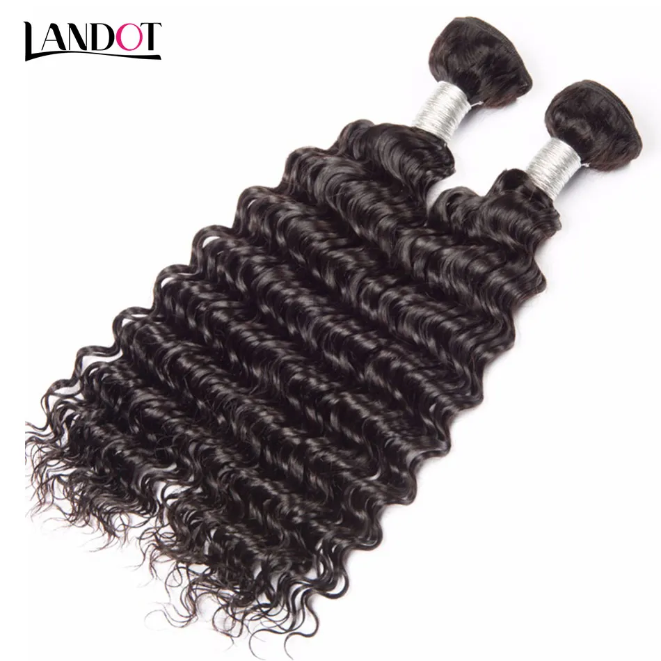 Braziliaanse Diepe Golf Krullend Maagdelijk Haar Weefsels Bundels Onverwerkte Peruaanse Maleisische Indiase Cambodjaanse Brazillian Curly Hair Extensions