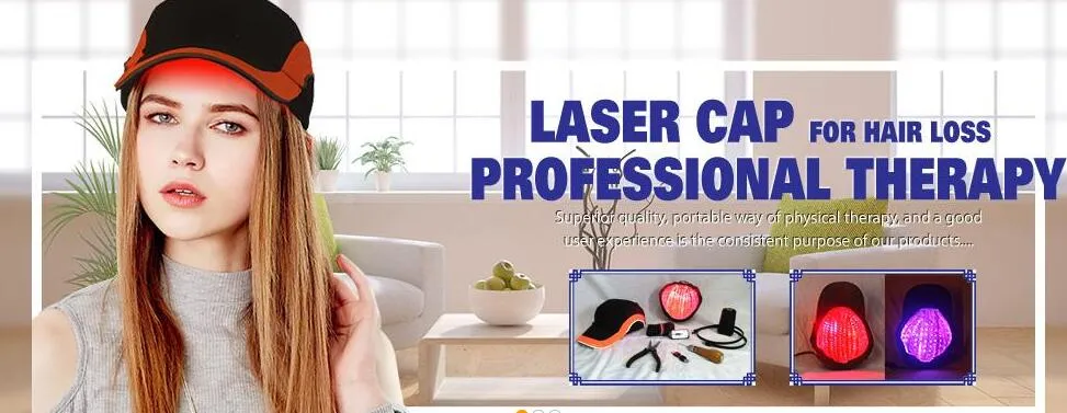Cuffia capelli laser con custodia Apparecchiatura laser la ricrescita dei capelli il trattamento terapeutico della crescita dei capelli