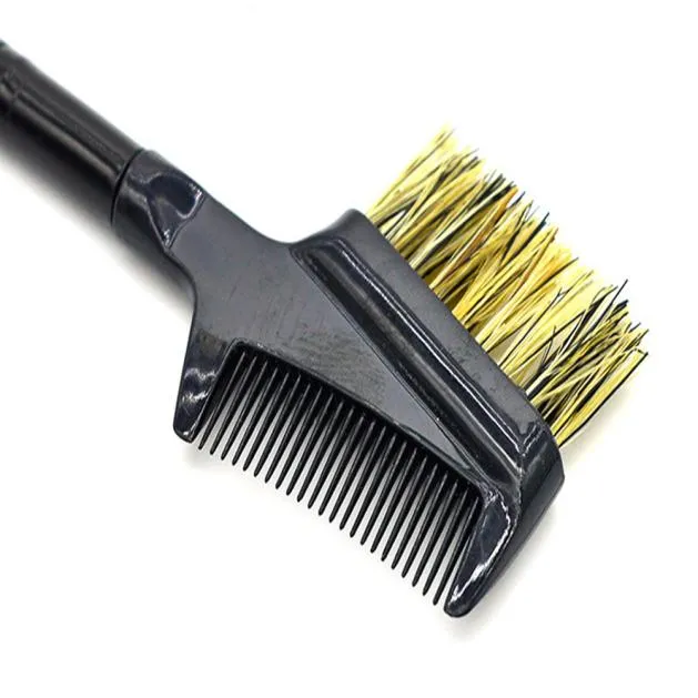 Nueva llegada, cepillo de extensión DualComb para cejas de acero, peine de Metal, herramienta de maquillaje cosmético, 1 unidad 7837262