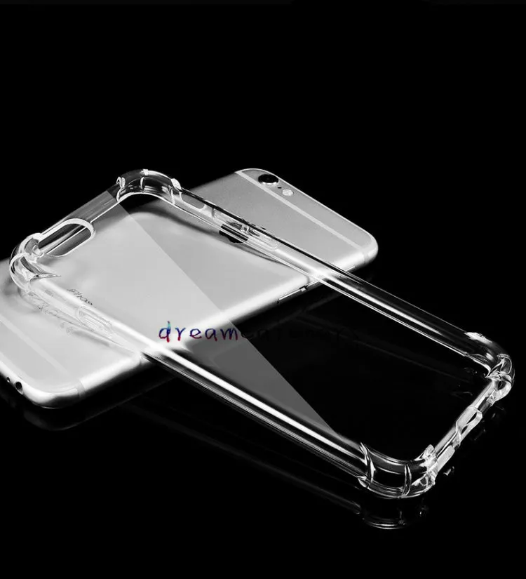 Voor iPhone 8 x Flexibilty Silicone Transparante Zachte TPU Clear Case Anti-Shock Rubber Cover Gel Shell voor iPhone 7 6 S voor Samsung S8 Note 8