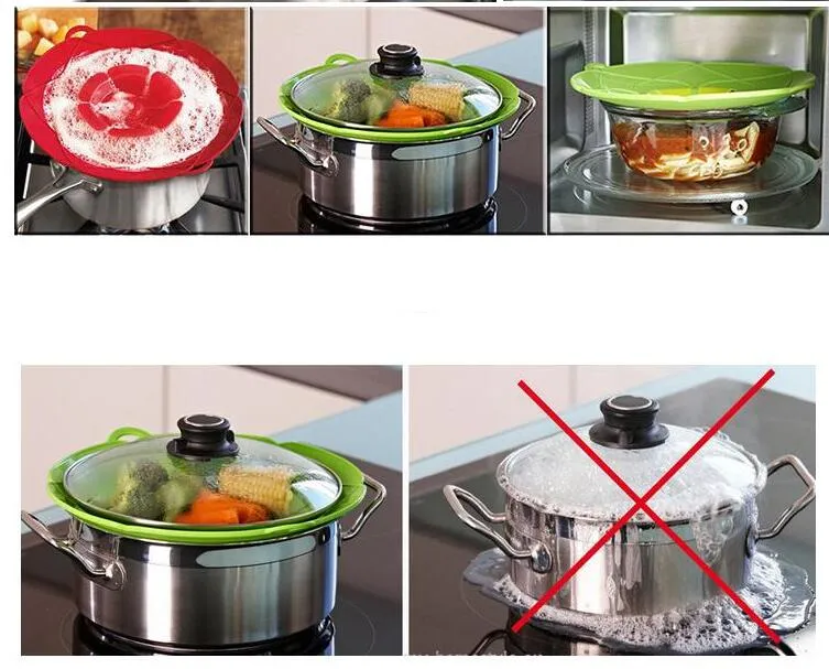 煮上げストッパーシリコーンのふたの鍋ふたのカバー調理ポットのふたの道具パン調理器具部品キッチンアクセサリー