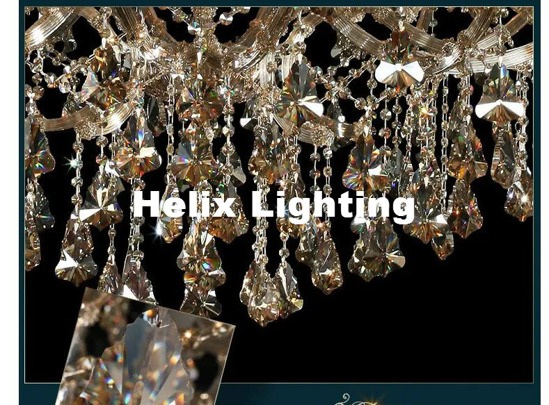 Darmowa Wysyłka Duży Lustr Kryształowy Żyrandole 28L Oświetlenie Oświetlenie Crystal Light D130 CM H120cm Nabłęki DE Cristal Żyrandol z abażur