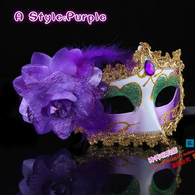 35 г Хэллоуин/вечеринку/шоу/Танцы анфас кружева перо цветок маска для глаз Маски праздничная вечеринок