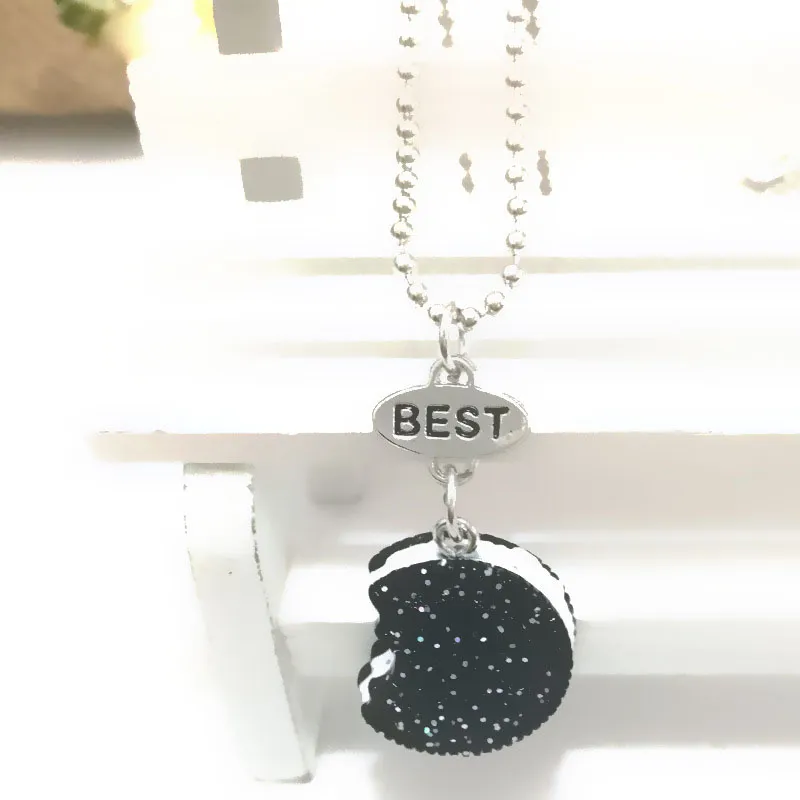 3d Cookie und Kaffeetasse Halskette Schmuck Set bester Freund Halsketten Anhänger Mode Freundschaft Jewlery Für Frauen Kinder Geschenk