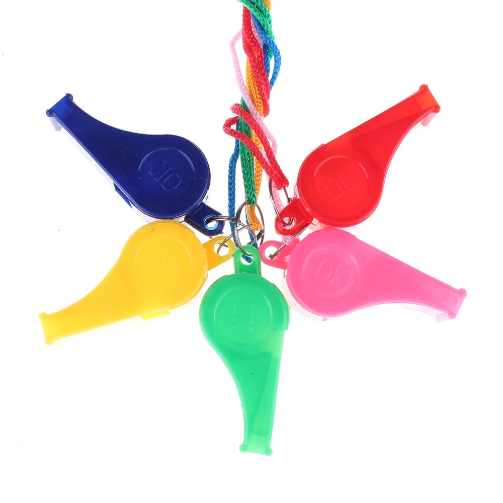 Noise Maker Colorful Plastic Noise Referee whistle Havung class whistle party cheer concert cheer activities Children toy football basketbal