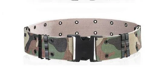 MOQ=SUMMER Mens/women waistband nylon Mountaineering outdoor sports knit belt Students tactical belt camouflage 