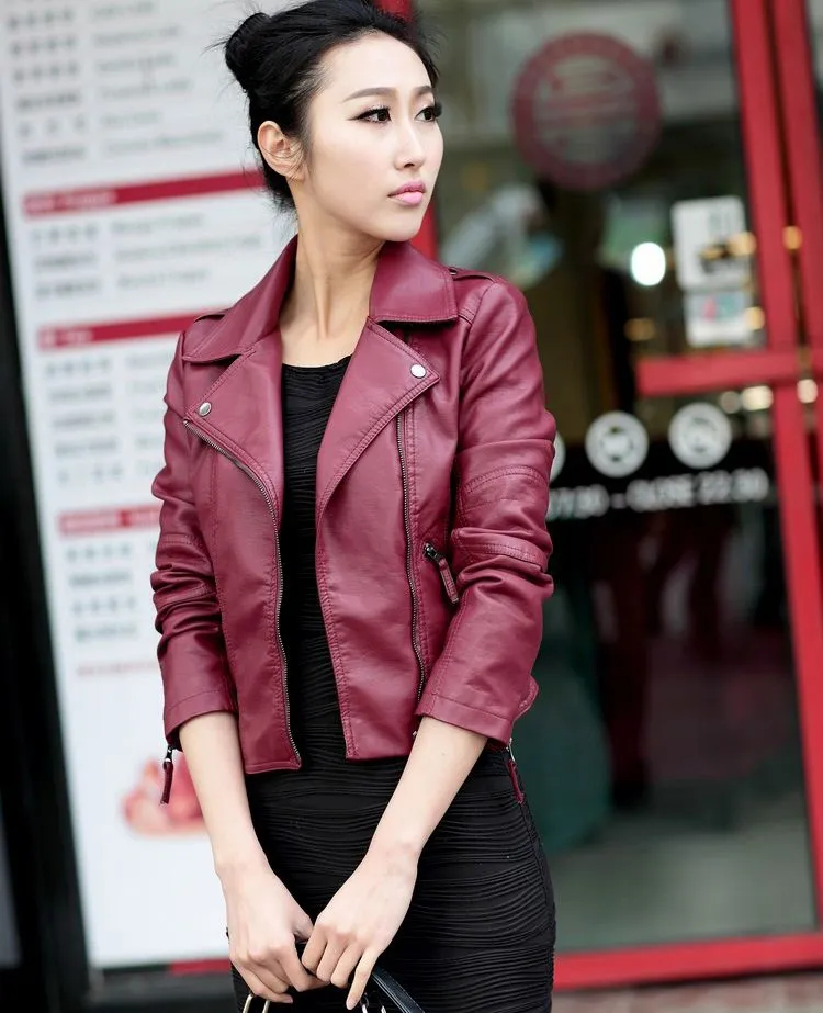 Cazadora cuero mujer online talla grande